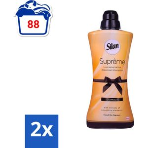 Silan Suprême - Wasverzachter - Glamour - 44 Wasbeurten - 1.2L - Voordeelverpakking - 2 stuks