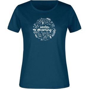 James Nicholson - Dames T-shirt - Benzine - Wintermotief - 180 g/m2