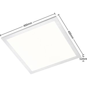 Lindby - LED Paneel - 1licht - Aluminiu - Kunststof - H: 5.2 cm - Zilve - Wit - Inclusief Lichtbron