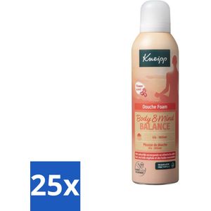 25 x Kneipp - Douche schuim - Body & Mind Balance - Iris & Vetiver - 200 ml - Natuurlijke Ingrediënten - Vegan - Huidverzorging - Kneipp
