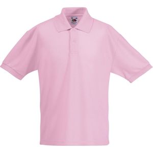 Fruit Of The Loom Kinder / Kinderen Unisex 65/35 Pique Polo Shirt (2 stuks) (Licht Roze) 12-13 jaar