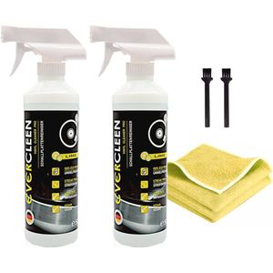 Veganistische Vinyl Record Cleaner Pro - Milieuvriendelijke Platenreiniger 2 x 500 ml + 2 Microvezeldoeken + 2 Borstels