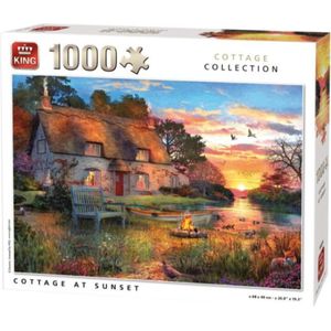 King Collection - Cottage at Sunset - Puzzel