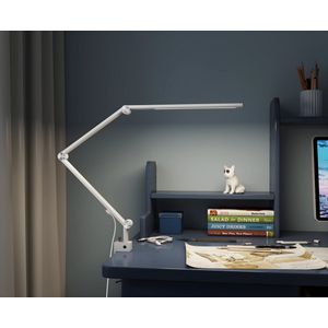 GoudenGracht Bureaulamp - Bureaulamp Led - Dimbaar - Timer - Met Klem - Zeer Flexibel - Design Lamp - 4 kleuren licht - Lichtbeige