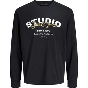Jack & Jones - Jjyuki Tee Ls Crew Neck - T-shirt - Zwart