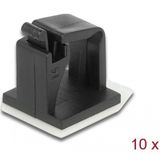 Delock - Kabelhouder - Zwart - Zelfklevende - 10 Stuks