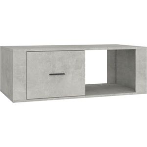 vidaXL - Salontafel - 100x50,5x35 - cm - bewerkt - hout - betongrijs