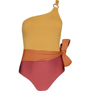 Barts Rioos One Shoulder One Piece Vrouwen Badpak - maat 44 - Rood