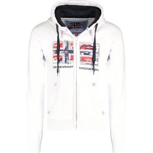 Heren Vest Met Capuchon En Rits Wit Geographical Norway - S
