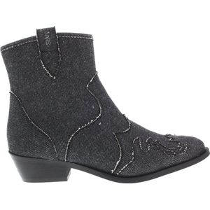 Dames Enkellaars Dwrs Lucca Denim Black Zwart - Maat 37