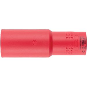 Wurth - VDE dopsleutel 1C-isolatie 1/2 inch zeskant lang - VDE-dopsleutel 1/2 inch Metrisch, zeskant, lang x 1 st Soort aandrijving Binnenvierkant Sleutelwijdte 19 mm