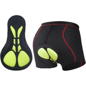 Fietsbroeken voor Mannen - Met 3D Zitvlak - Ademend & SnelDrogend - Geschikt voor Racefiets en MTB - Groente - XL