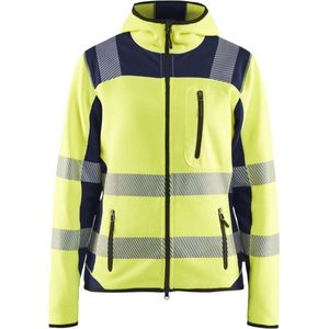 Blaklader Dames High Vis gebreid vest 4967-2120 - High Vis Geel/Marineblauw - XXL