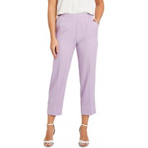 Rechte broek met semi-elastische tailleband