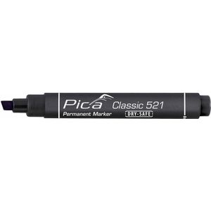 Pica 521/46-10 Permanent Marker - Beitel - Zwart - 2-6mm (10st)