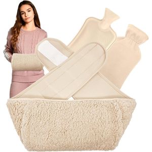3-in-1 Warmwaterkruik met Pluche Handwarmer voor Pijnverlichting