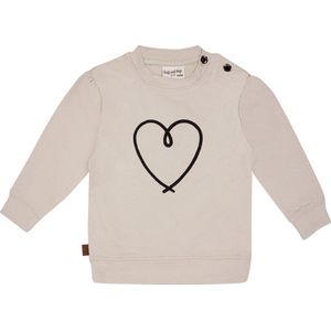 Frogs and Dogs - Heart Sweatshirt | Beige - Katoen - Maat 62