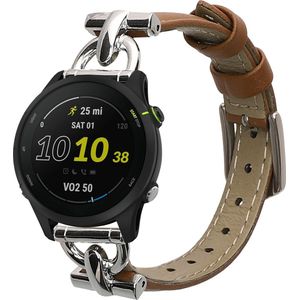 kwmobile Lederen Horlogebandje Geschikt Voor Garmin vivoactive 4 - Lichtbruin