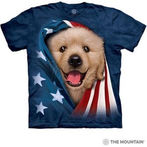 T-shirt Patriotic Golden pup 5XL