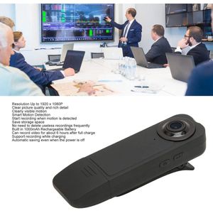 1080P HD Mini Bodycamera met Bewegingsdetectie en Nachtzicht - 1000mAh Oplaadbare Batterij