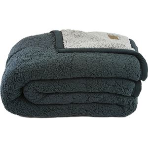 Plaid Doubleface Cosy Dgrijs/Lgrijs