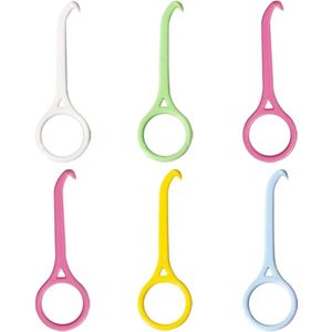 TOVBMUP Onzichtbare beugelverwijderaar - 6-pack - Kunstgebit-extractor - Tandextractors - Mondapparaten - Mondretainerverwijderaar - Veelkleurig