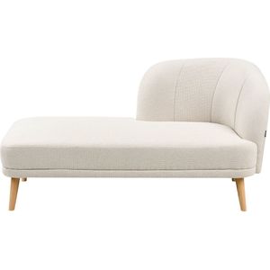 TANLAY - Chaise longue - Lichtbeige - Polyester