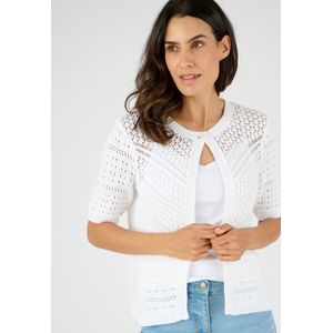 Damart - Bolerovest van sierlijk tricot - Wit - M