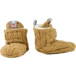 Lodger Babyslofjes Jongen maat 16 - Slipper Empire - 2-Laags Fleece - Unisex - 3-6 maanden - Klittenbandsluiting - Okergeel