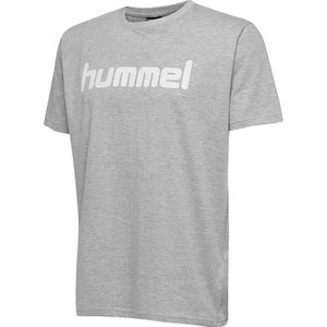 Hummel logo shirt hmlmover cotton ss tee grijs 2055822006, maat M