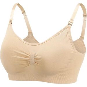 Wow Peach Voedings BH Nude XL - Cupmaat 94-105 A/B/C/D/E - Zwangerschapsbh - Borstvoeding - Zwangerschap - Moeder - Maternity bra - Meegroeibh - Maat 40/42