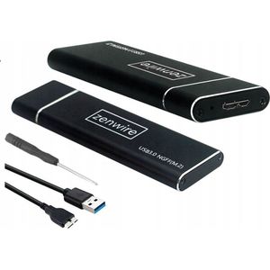 Zenwire Schijfbehuizing BS-2809S - Hardeschijfbehuizingen - SSD m2 USB 3.0 NGFF SATA - Behuizing ""B-sleutel"" en ""B+M-sleutel"" schijven - Hardeschijf Behuizing