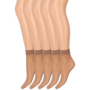 Zijdeglans pantysokjes | 15 Denier | Merk: Marianne | Maat: One Size | Kleur: Wineblush | 5 Paar