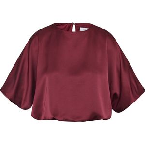 SISTERS POINT Gufo-top2 - Dames Blouse - Bordeaux - Maat XS