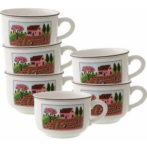 Frühstückstassen Design Naif 330 ml Set van 6