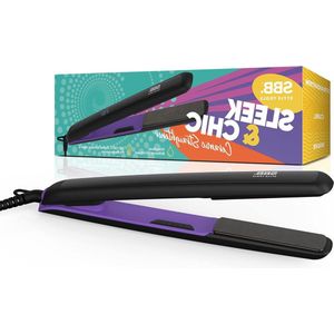 Slim & Chic Pro Digitale Keramische Stijltang - Ultra Snel Opwarmen - Variabele Warmtestanden - Automatische Uitschakeling - Macadamia- en Arganolie