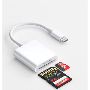 NÖRDIC USB C Kaartlezer - SD, MicroSD - Geschikt Laptop, Chromebooks, Tablet & Smartphone