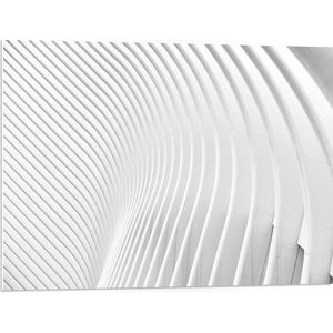 PVC Schuimplaat- Golvende Bogen in het Wit - 80x60 cm Foto op PVC Schuimplaat