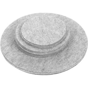 Vilten Plaatverdelers Scheidingsbeschermers Padset Pads Scheidingsschot Beschermpad Beschermingskussen Brood Pan Bakken Serveersets (Grijs)