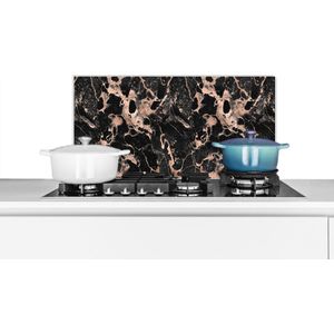 Spatscherm keuken 70x30 cm - Kookplaat achterwand Marmer - Rose - Patronen - Chic - Muurbeschermer - Spatwand fornuis - Hoogwaardig aluminium