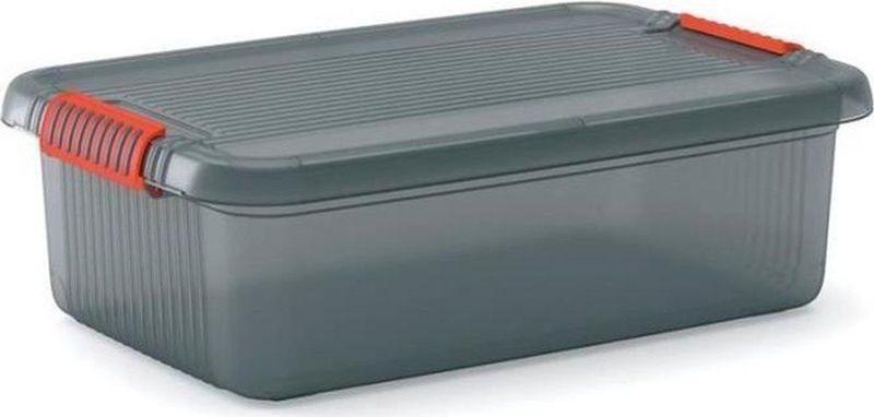 KIS K Latch Opbergbox M - met deksel - 28L - 59x39x18cm - Grijs
