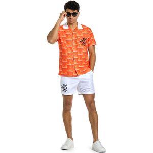 OppoSuits Orange Legend '88 - Heren Zomer Set - Bevat Shirt En Shorts - Retro EK Oranje Outfit - Nederlandse Elftal En Koningsdag Set - Maat M