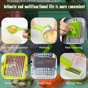 Groentesnijder met verschillende mesjes - Mandoline - Uiensnijder / Vegetable chopper