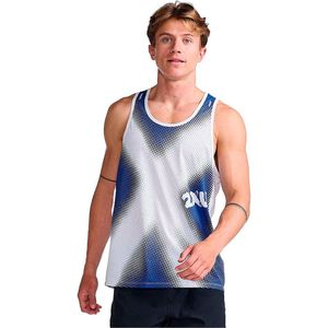 2xu Light Speed Singlet Mouwloos T-shirt Blauw S Man