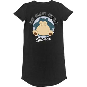 Pokémon Snorlax - Eat, Sleep, Repeat Dames Korte jurk - zwart - L