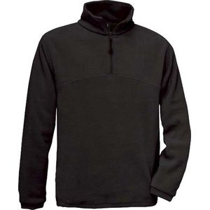 Fleecevest 'Highlander+ 1/4 Zip Fleece Top' merk B&C maat L Zwart