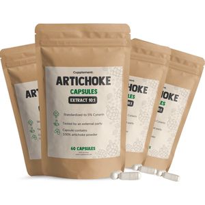 Cupplement Artichoke Extract 500mg Combideal 4x 60 Capsules - Artisjok - Darmgezondheid