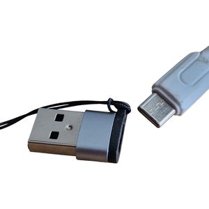 USB-C naar USB-adapter - aluminium behuizing - hanger