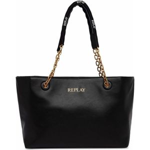 REPLAY Schoudertas Shopper Black Zwart