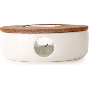 Elegante theepot warmer - houdt thee warm - 1 stuk - wit - porselein